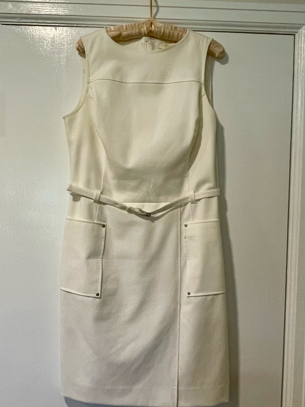 Etcetera White Sleeveless Midi Dress